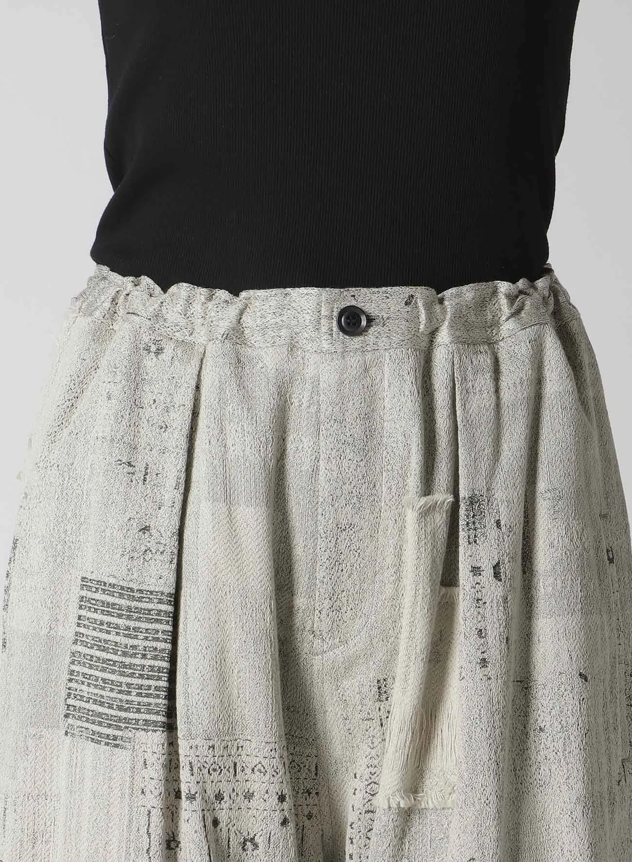 PATCHWORK JQ FRONT TUCKED PANTS sold by Yohji Yamamoto product image thumbnail 5