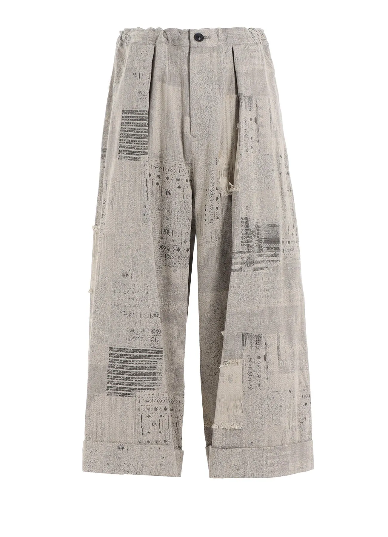 PATCHWORK JQ FRONT TUCKED PANTS sold by Yohji Yamamoto product image thumbnail 2