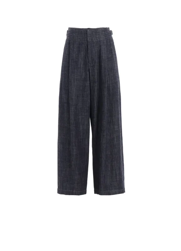 8OZ WAIST STRING WIDE DENIM PANTS sold by Yohji Yamamoto