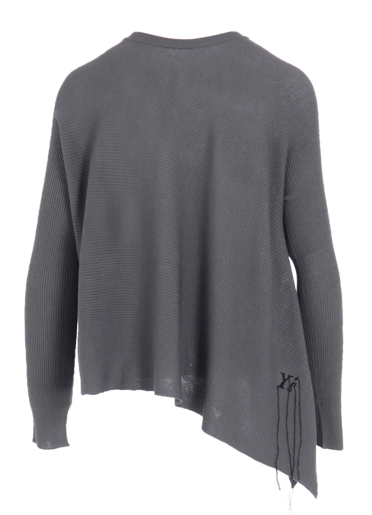 RIBBED ASYMMETERIC CARDIGAN sold by Yohji Yamamoto product image thumbnail 4