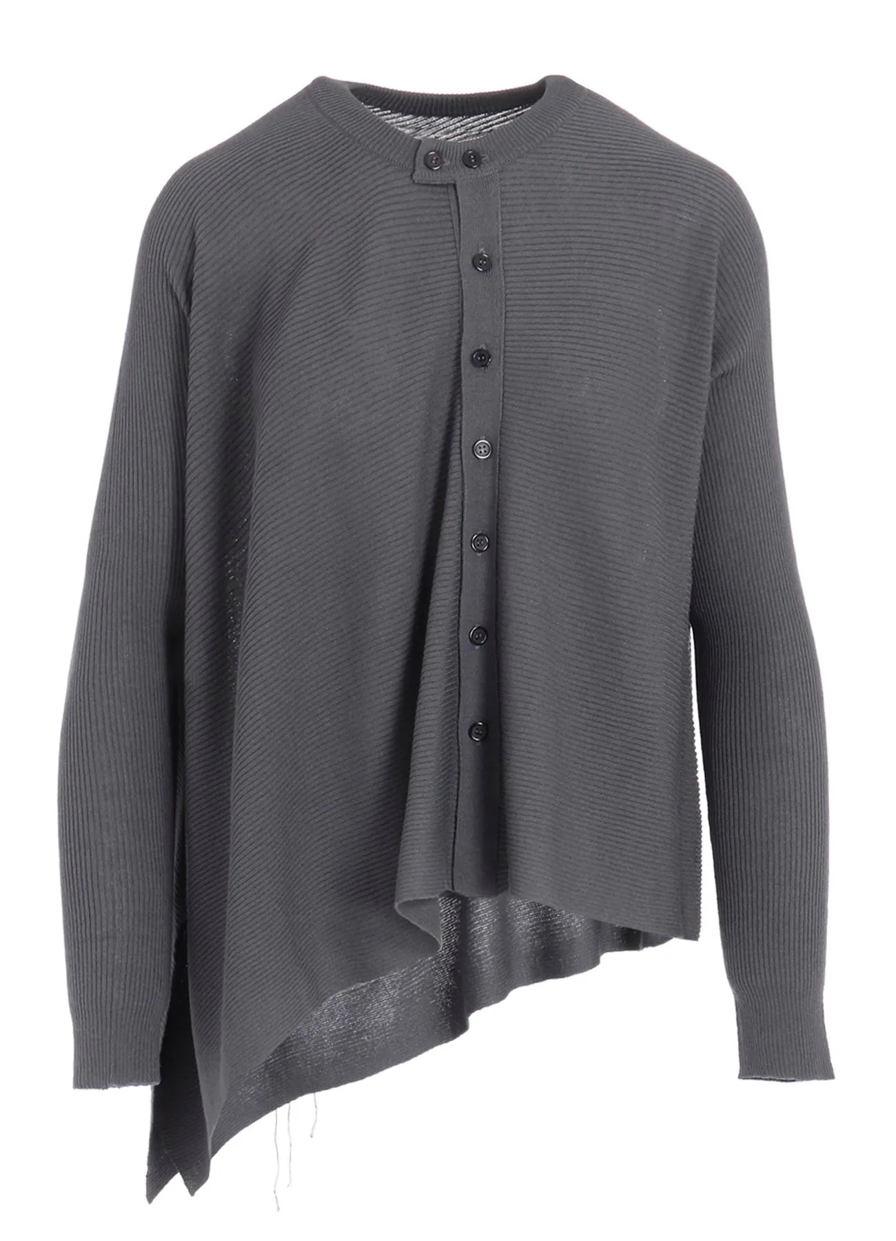 RIBBED ASYMMETERIC CARDIGAN sold by Yohji Yamamoto product image thumbnail 2