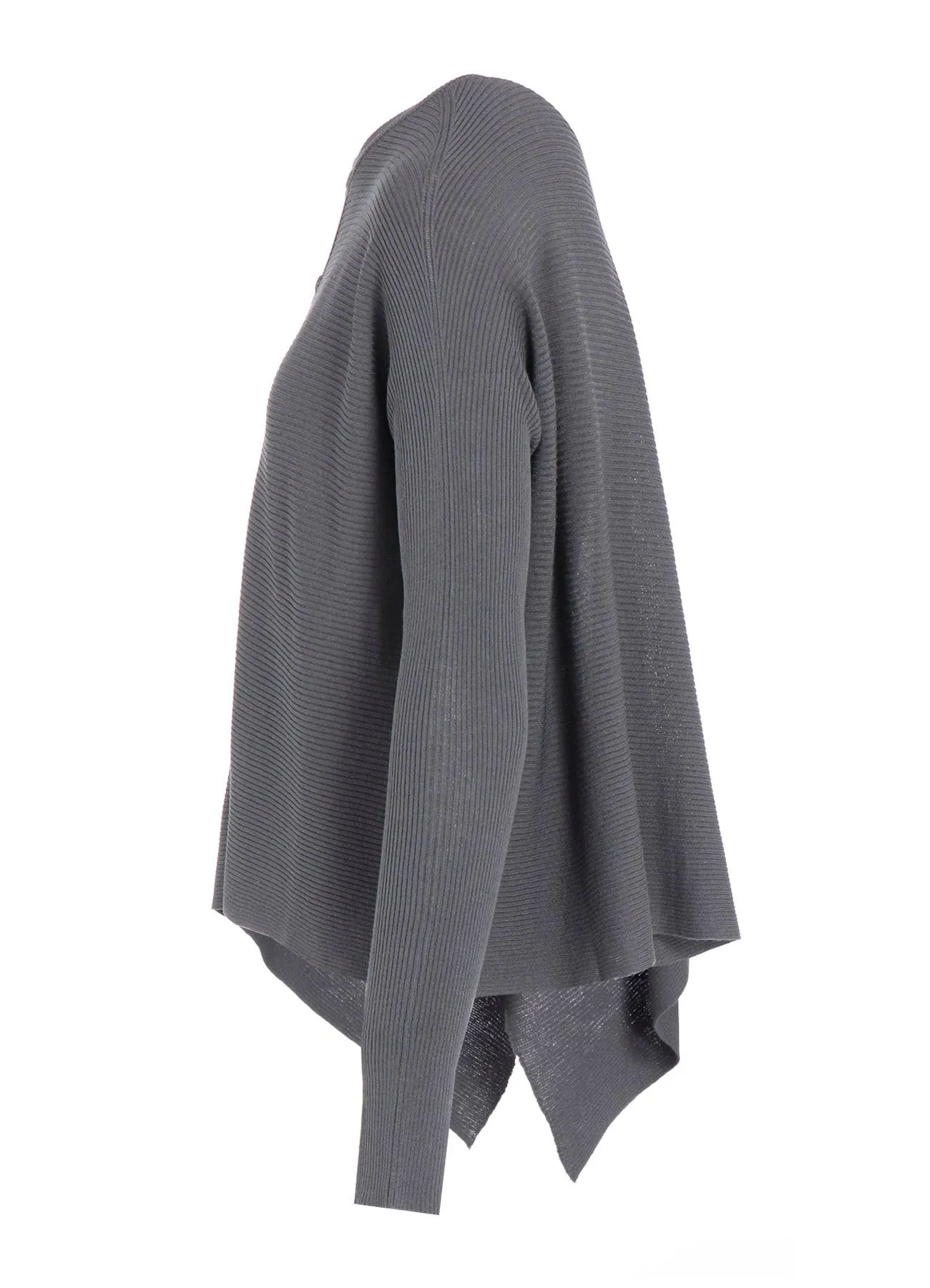 RIBBED ASYMMETERIC CARDIGAN sold by Yohji Yamamoto product image thumbnail 3