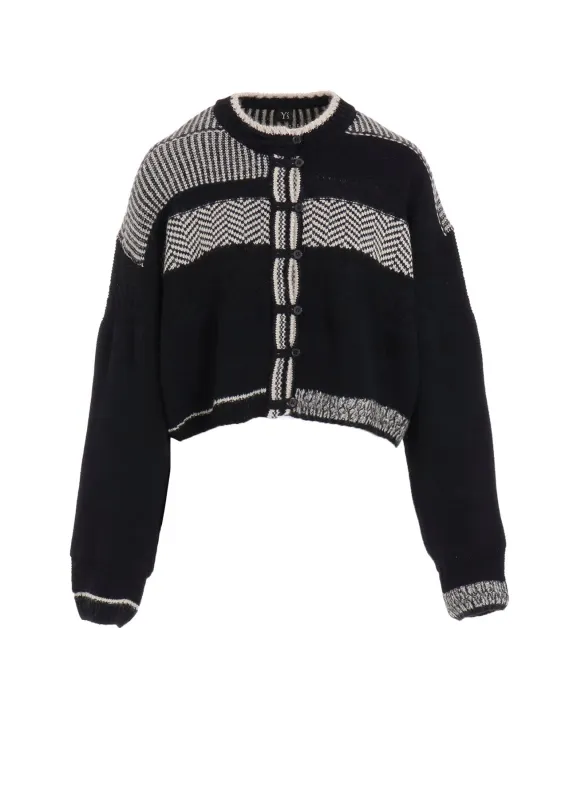 NAITIVE JACQUARD DESING KNIT CARDIGAN sold by Yohji Yamamoto