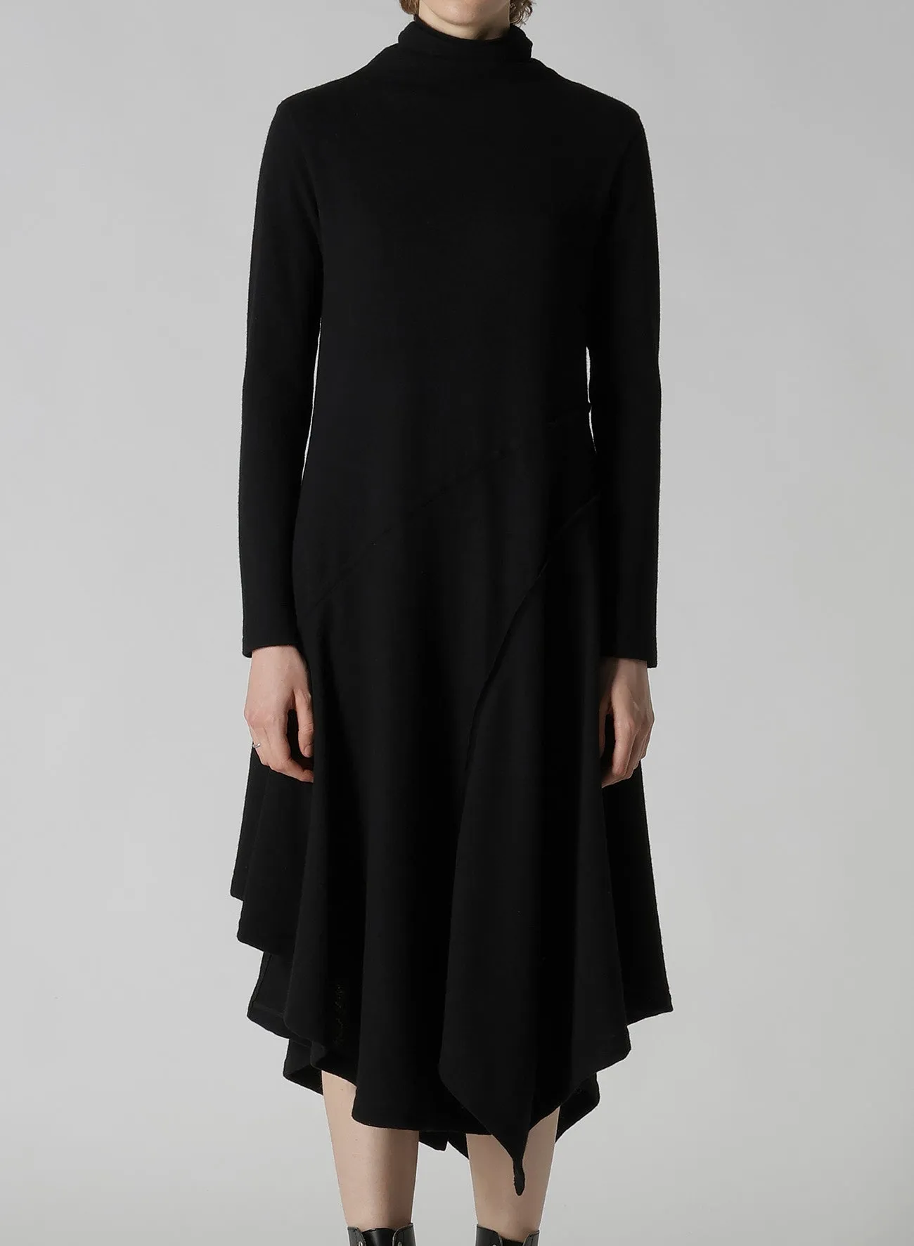 W/NY JERSEY DOUBLE LAYER DRESS sold by Yohji Yamamoto product image thumbnail 4
