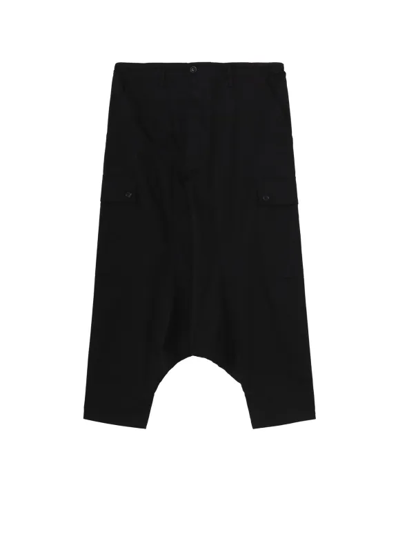 COTTON GABARDINE CARGO SAROUEL PANTS sold by Yohji Yamamoto