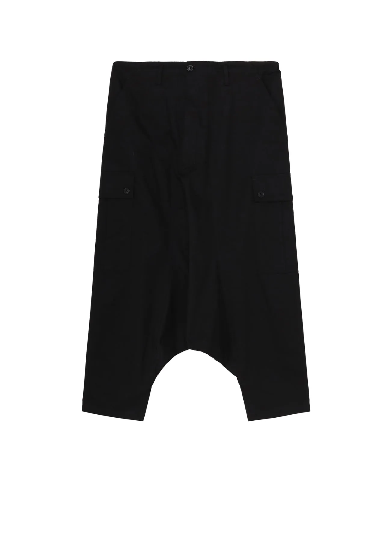 COTTON GABARDINE CARGO SAROUEL PANTS sold by Yohji Yamamoto