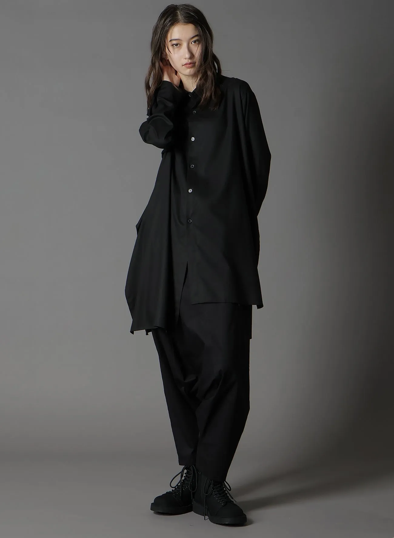 COTTON GABARDINE CARGO SAROUEL PANTS sold by Yohji Yamamoto product image thumbnail 2
