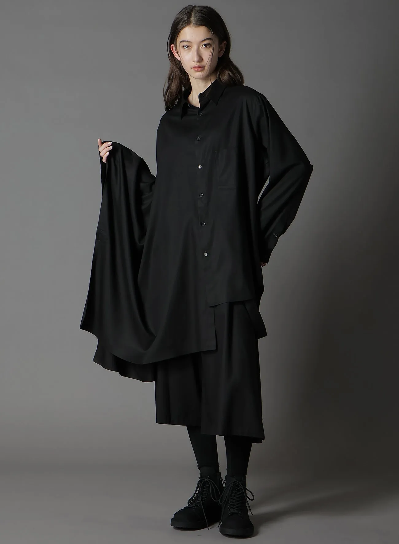 TR VIYELLA CAPE DOCKING SHIRT sold by Yohji Yamamoto product image thumbnail 5