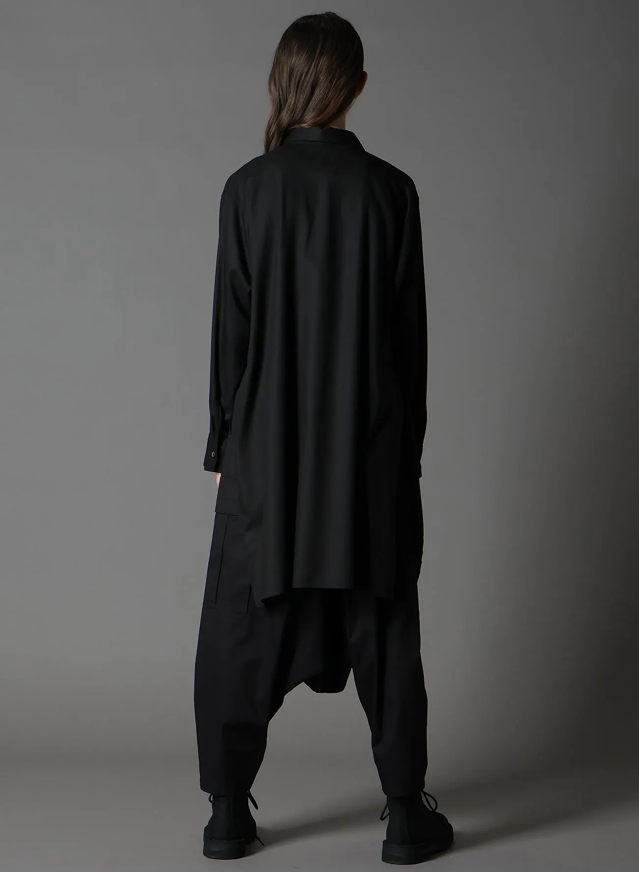 TR VIYELLA ASYMMETERY SHIRT sold by Yohji Yamamoto product image thumbnail 4