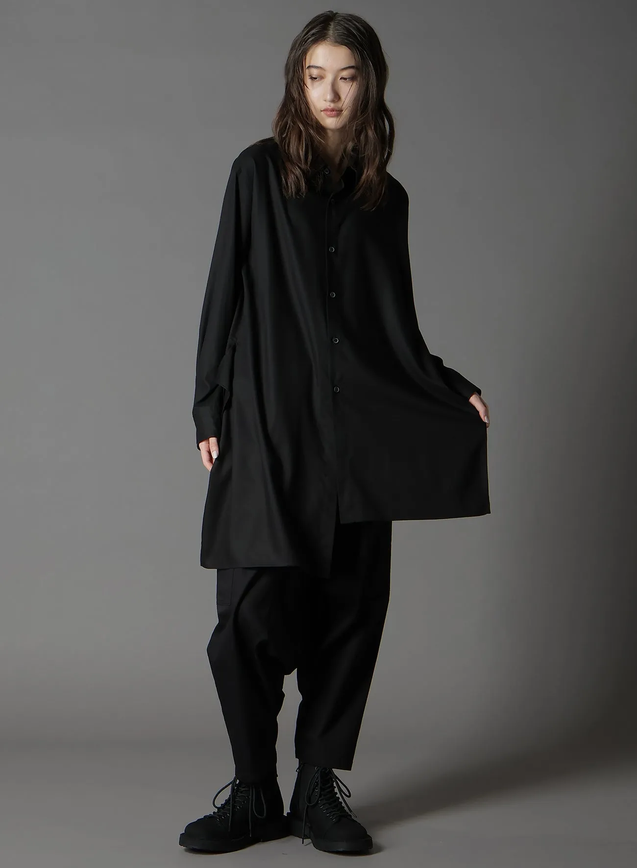 TR VIYELLA ASYMMETERY SHIRT sold by Yohji Yamamoto product image thumbnail 2