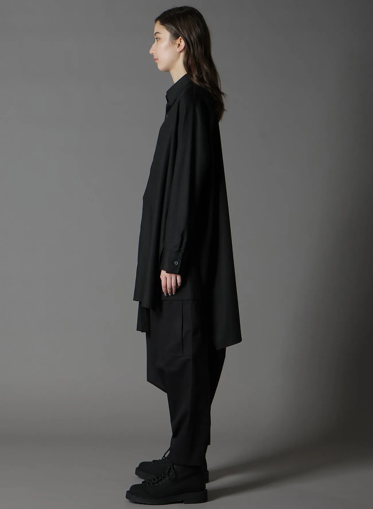 TR VIYELLA ASYMMETERY SHIRT sold by Yohji Yamamoto product image thumbnail 3