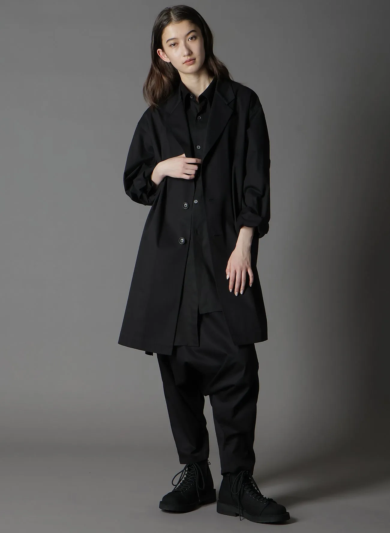 COTTON GABARDINE SHIRT JACKET sold by Yohji Yamamoto product image thumbnail 2