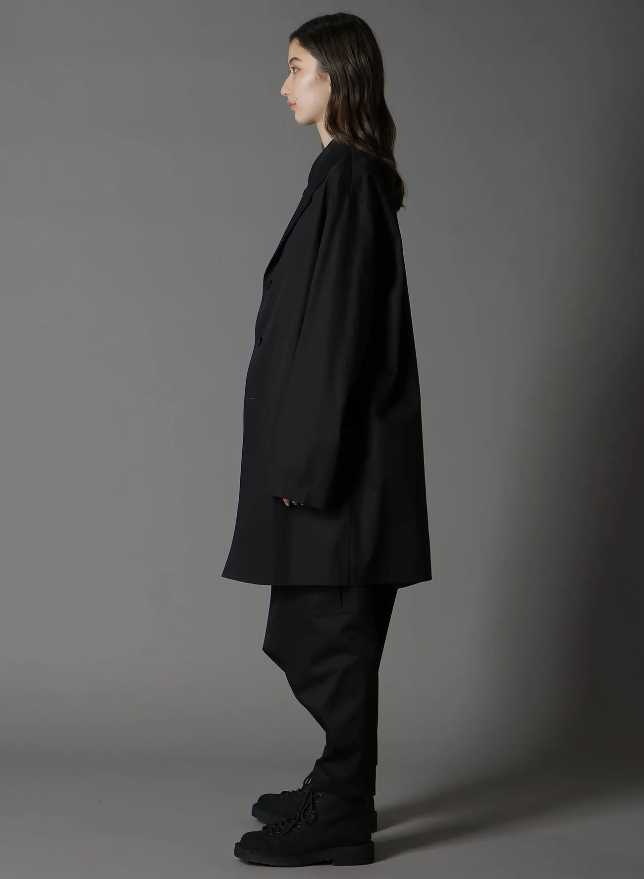 COTTON GABARDINE SHIRT JACKET sold by Yohji Yamamoto product image thumbnail 3