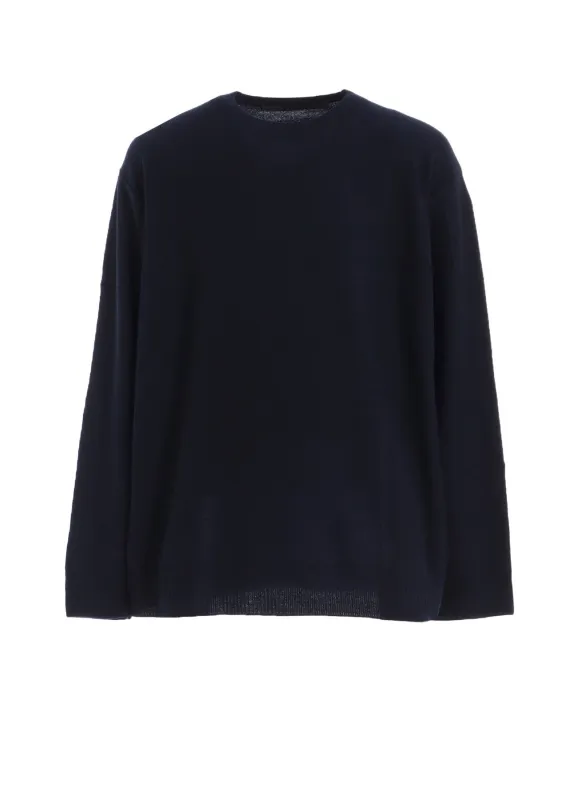 PANEL DESIGN ROUND NECK PULLOVER KNIT sold by Yohji Yamamoto