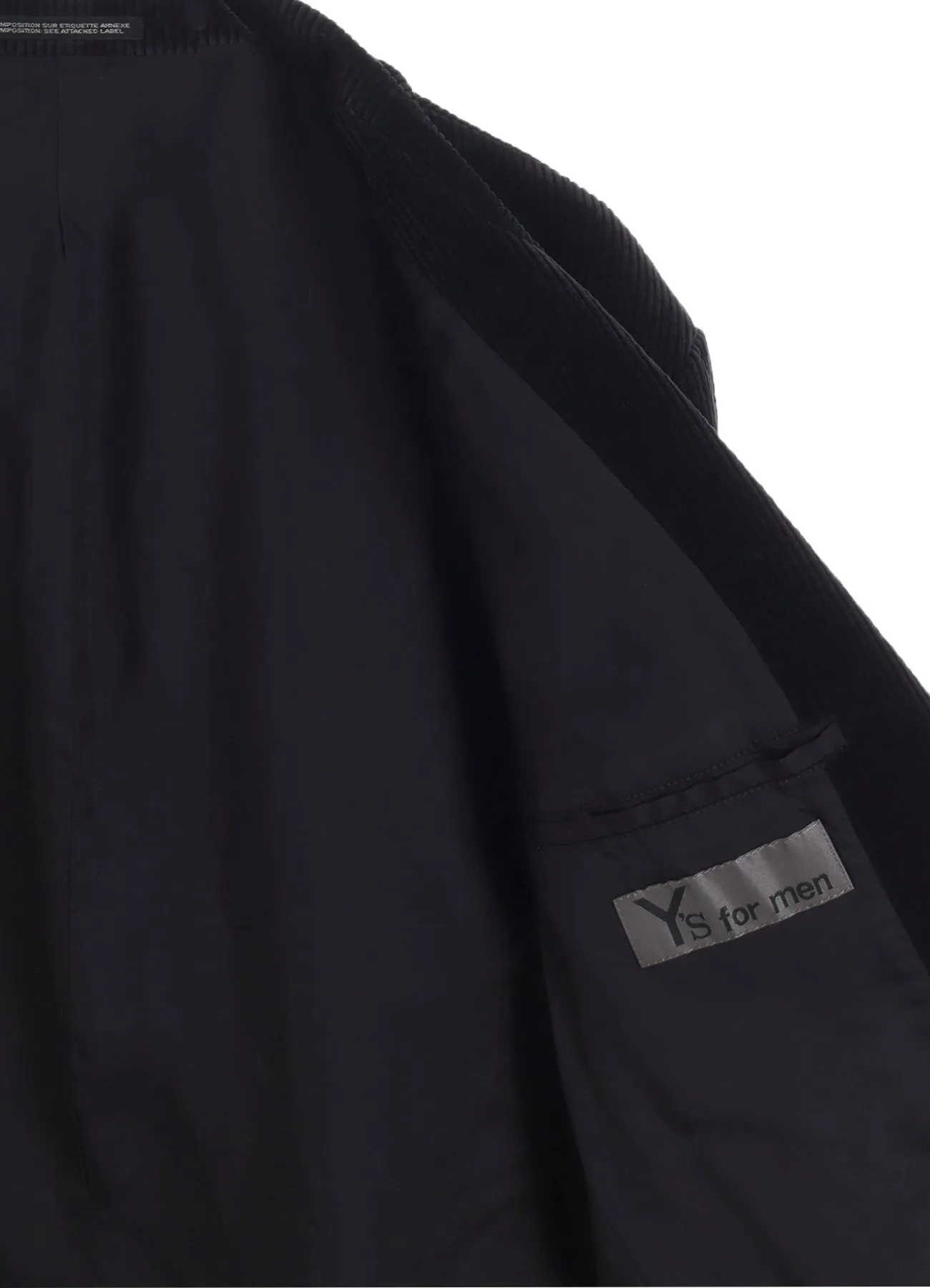 3-BUTTON JACKET WITH CORDUROY sold by Yohji Yamamoto product image thumbnail 4