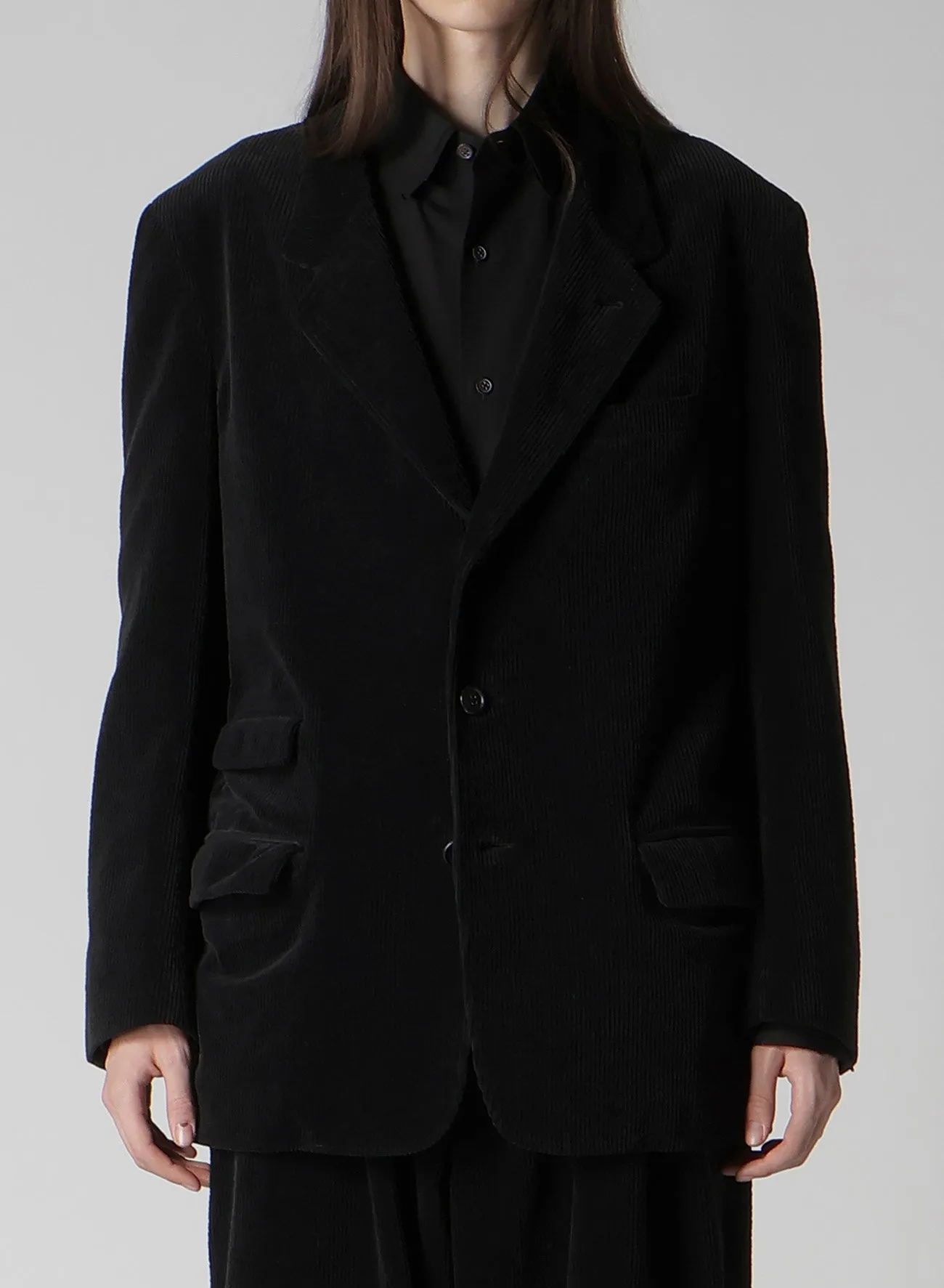 3-BUTTON JACKET WITH CORDUROY sold by Yohji Yamamoto product image thumbnail 5