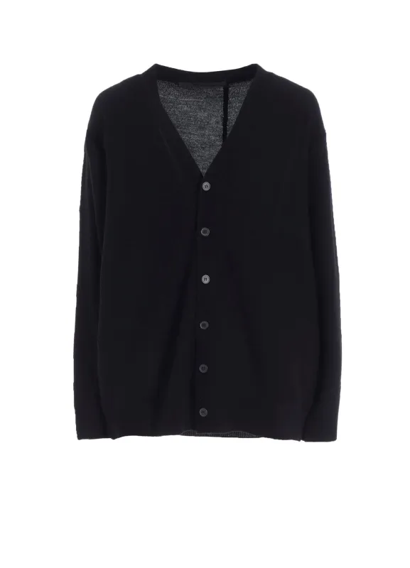 V-NECK CARDIGAN WITH PANEL DESIGN sold by Yohji Yamamoto