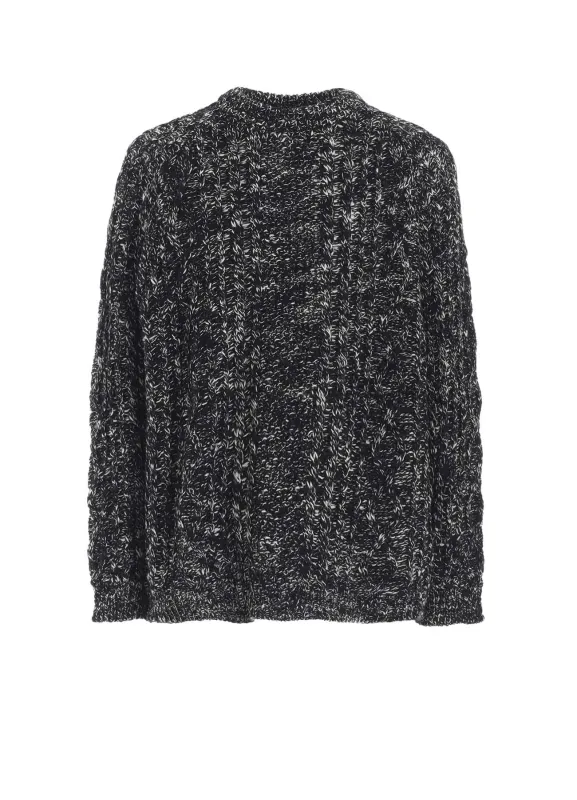 ARAN KNIT ROUND NECK PULLOVER sold by Yohji Yamamoto