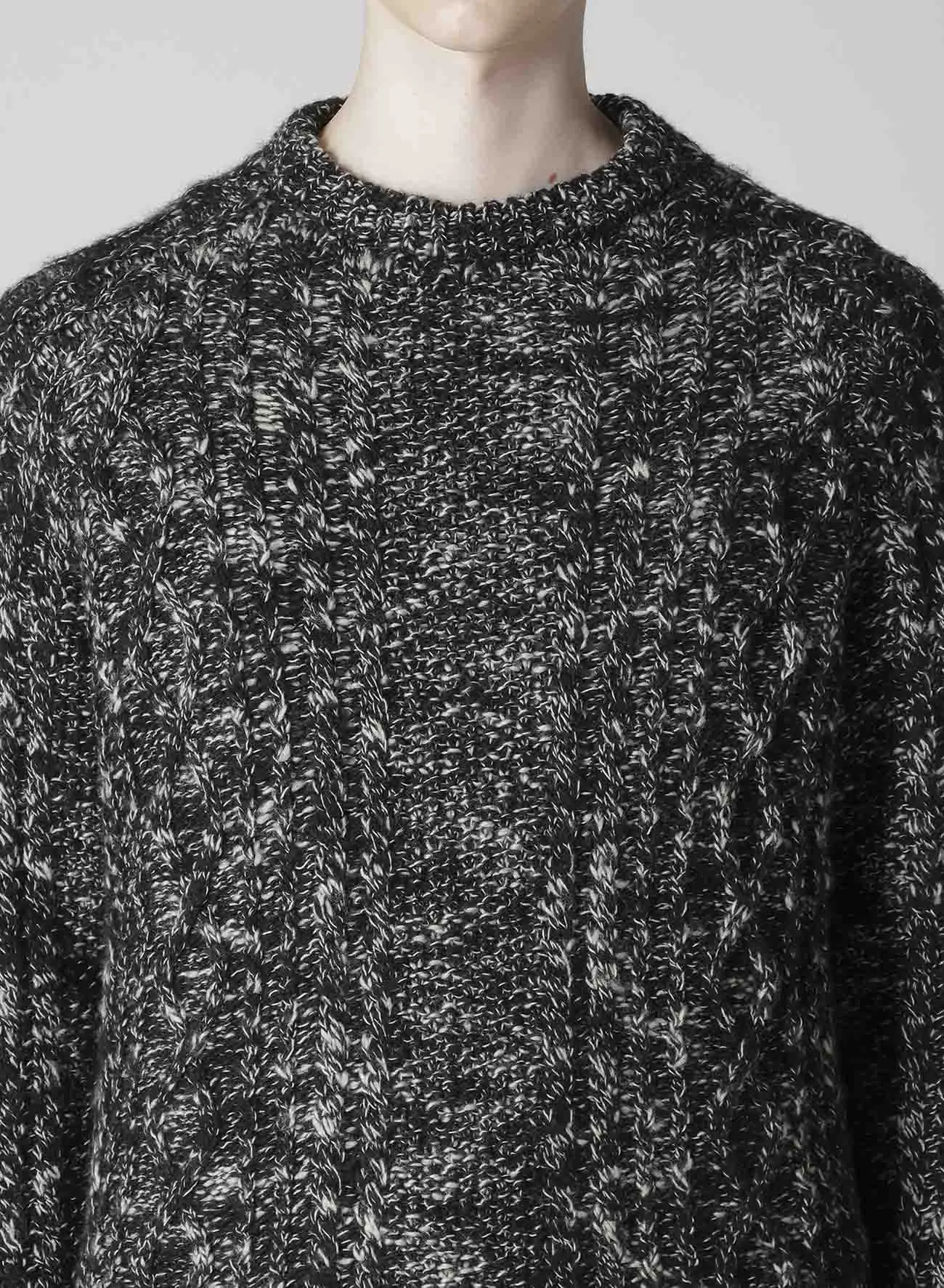 ARAN KNIT ROUND NECK PULLOVER sold by Yohji Yamamoto product image thumbnail 5