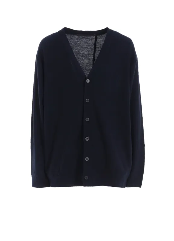V-NECK CARDIGAN WITH PANEL DESIGN sold by Yohji Yamamoto
