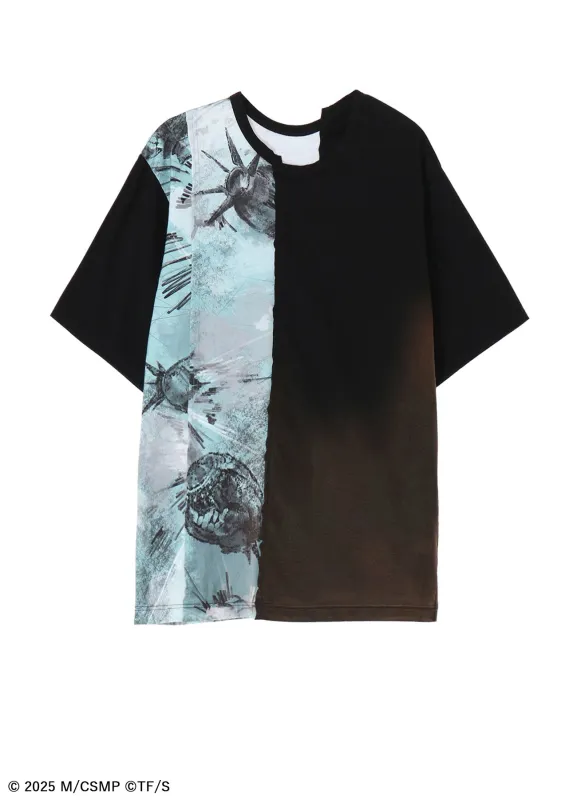 【Pre-Order】Ground Y×CHAINSAW MAN Collaborate Collection BOMB AND REZE SWICHING T-SHIRT【Shipping sequentially from late February 2026】 made by Yohji Yamamoto