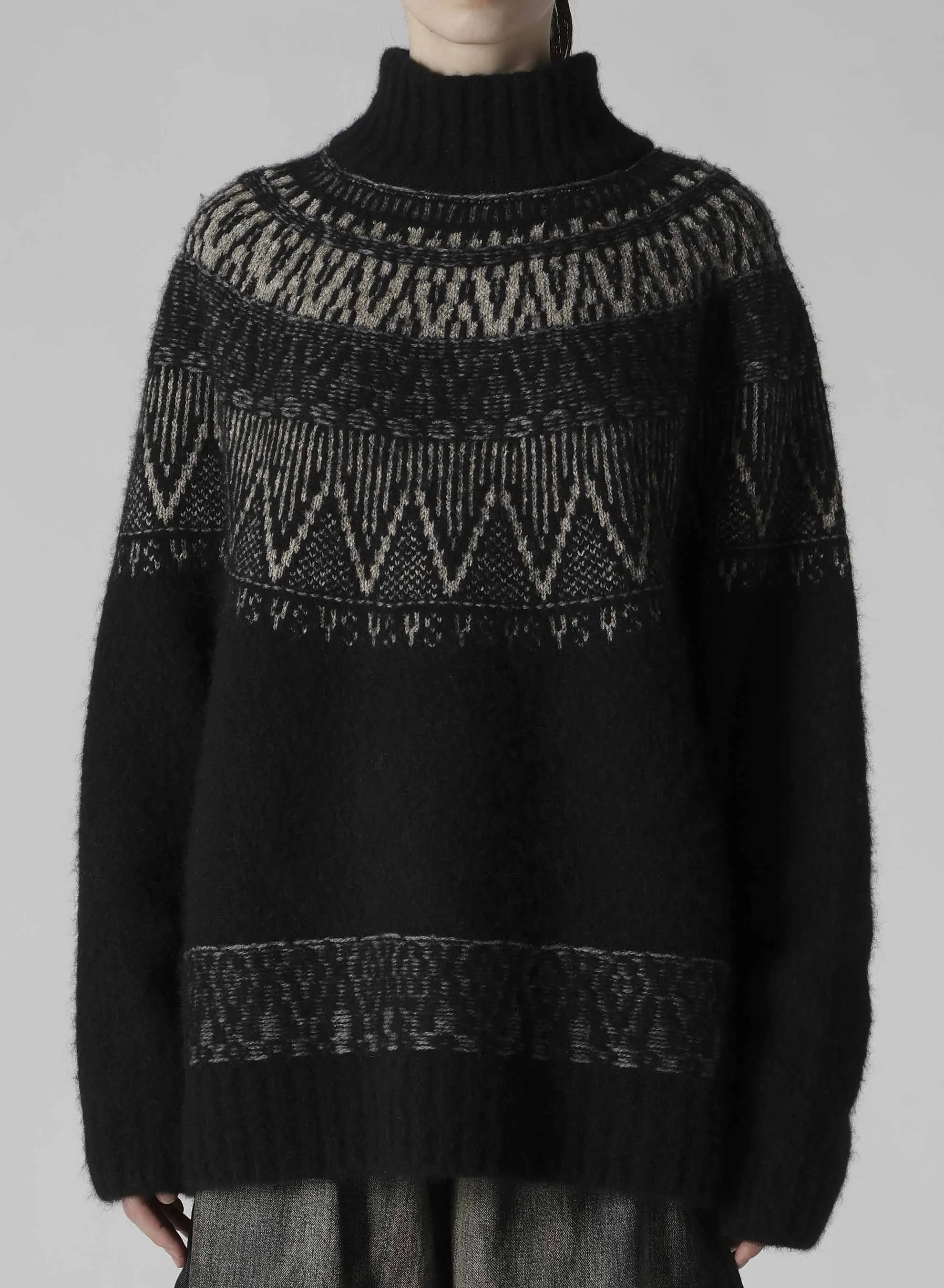 NORDIC DESIGN HIGH NECK KNIT PULLOVER sold by Yohji Yamamoto product image thumbnail 4