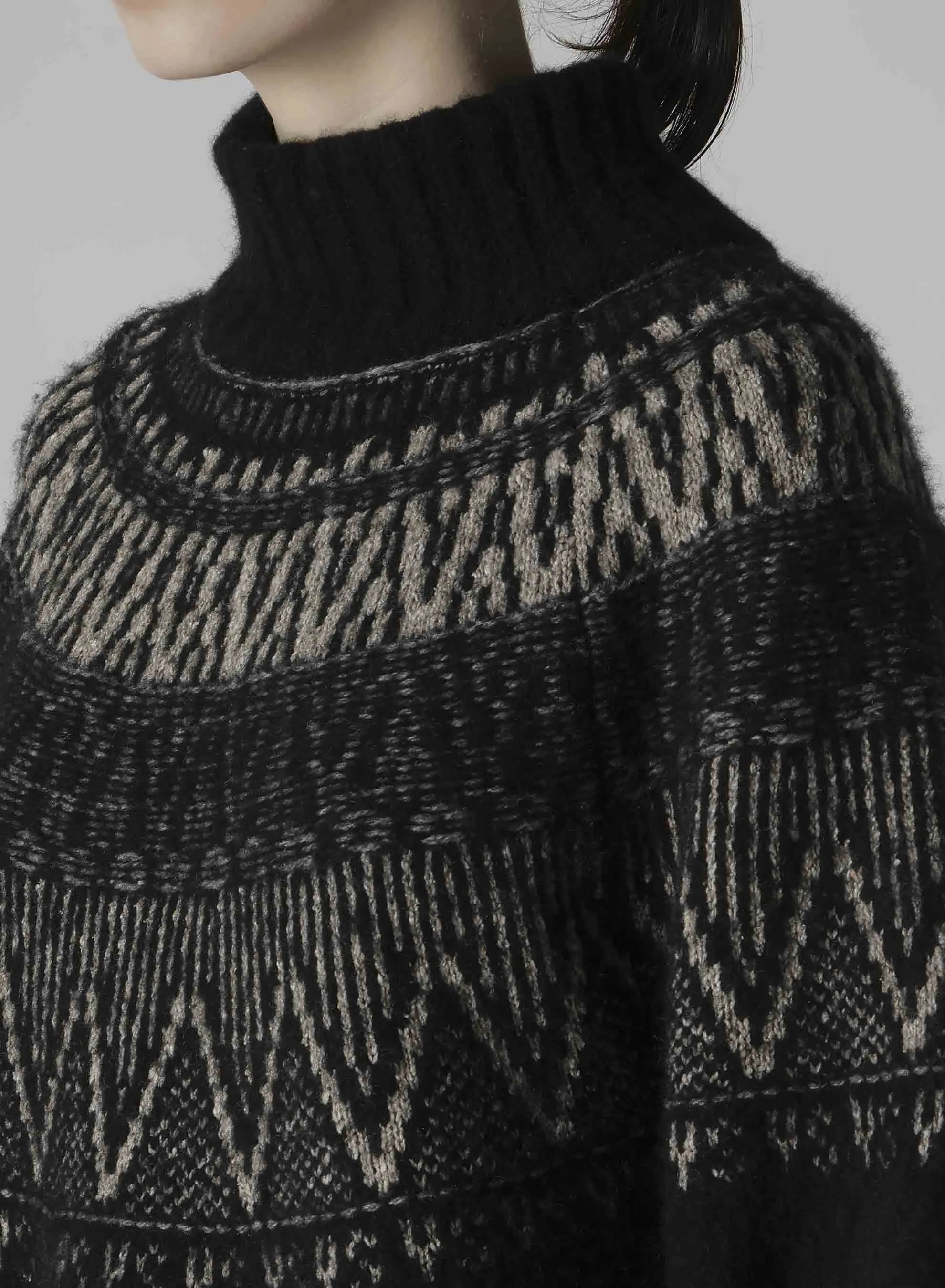 NORDIC DESIGN HIGH NECK KNIT PULLOVER sold by Yohji Yamamoto product image thumbnail 5