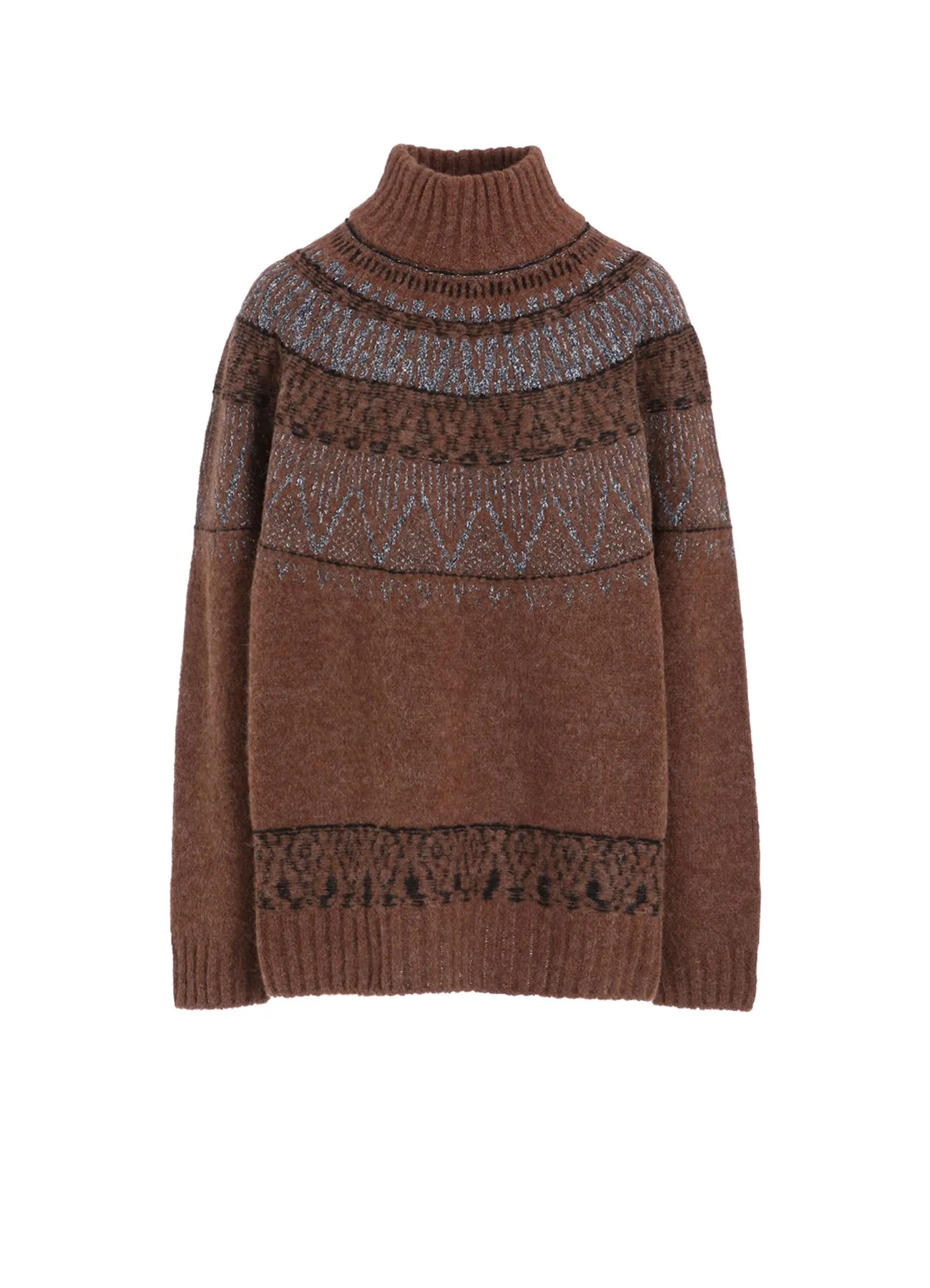 NORDIC DESIGN HIGH NECK KNIT PULLOVER sold by Yohji Yamamoto