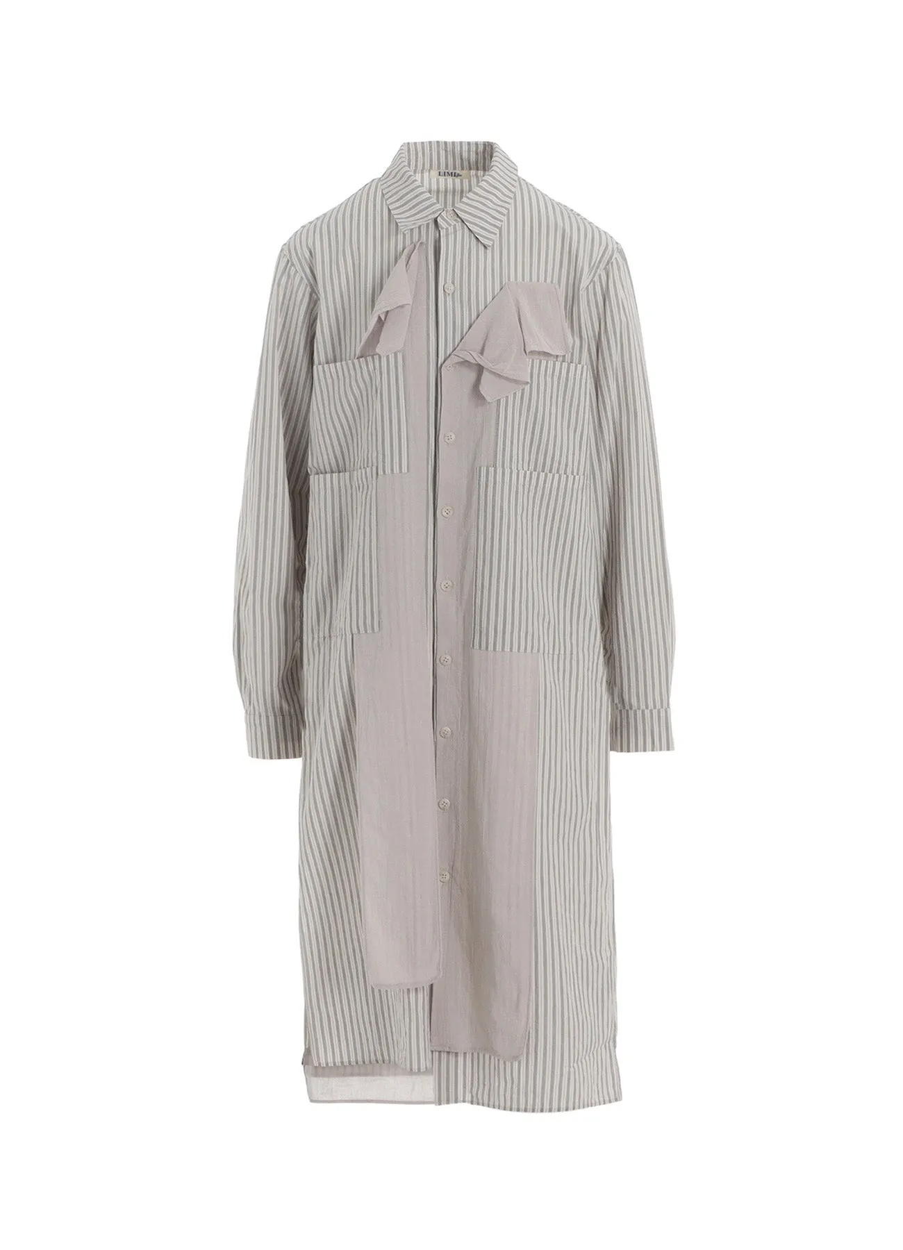 STRIPE LAYERED LONG SHIRT sold by Yohji Yamamoto