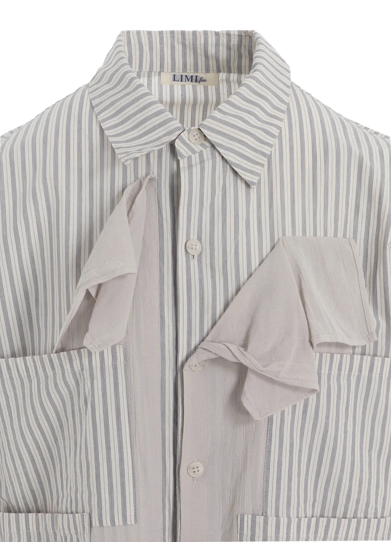 STRIPE LAYERED LONG SHIRT sold by Yohji Yamamoto product image thumbnail 5