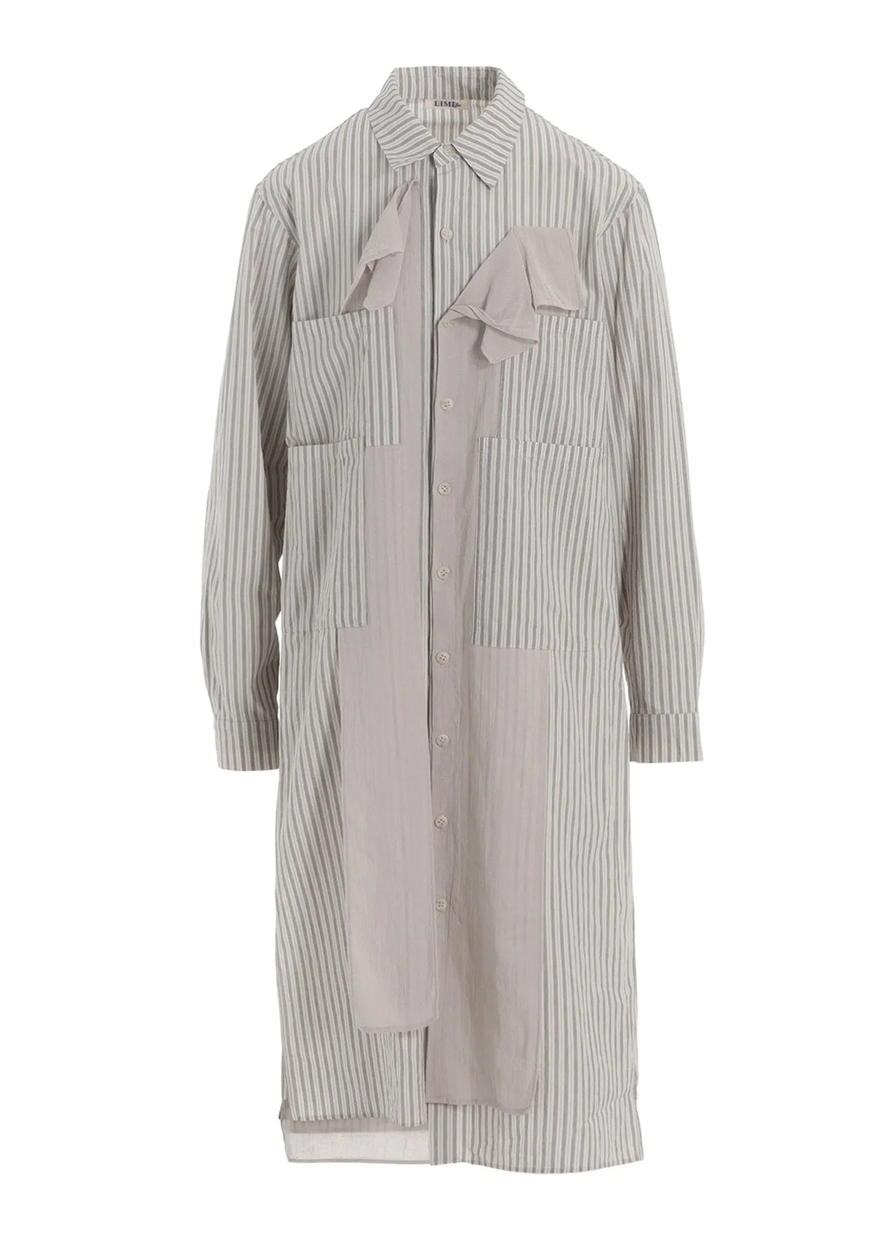 STRIPE LAYERED LONG SHIRT sold by Yohji Yamamoto product image thumbnail 2