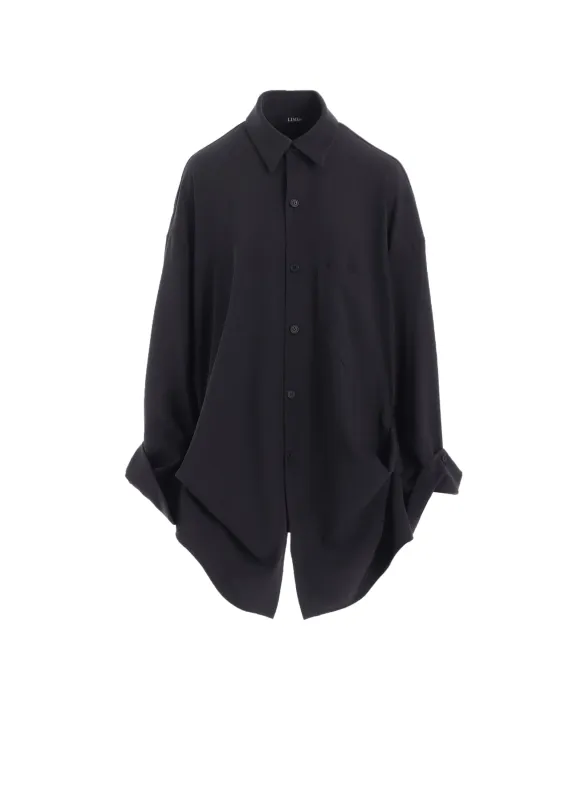 DOUBLE SATIN DRAPE SLEEVE DRESS B sold by Yohji Yamamoto