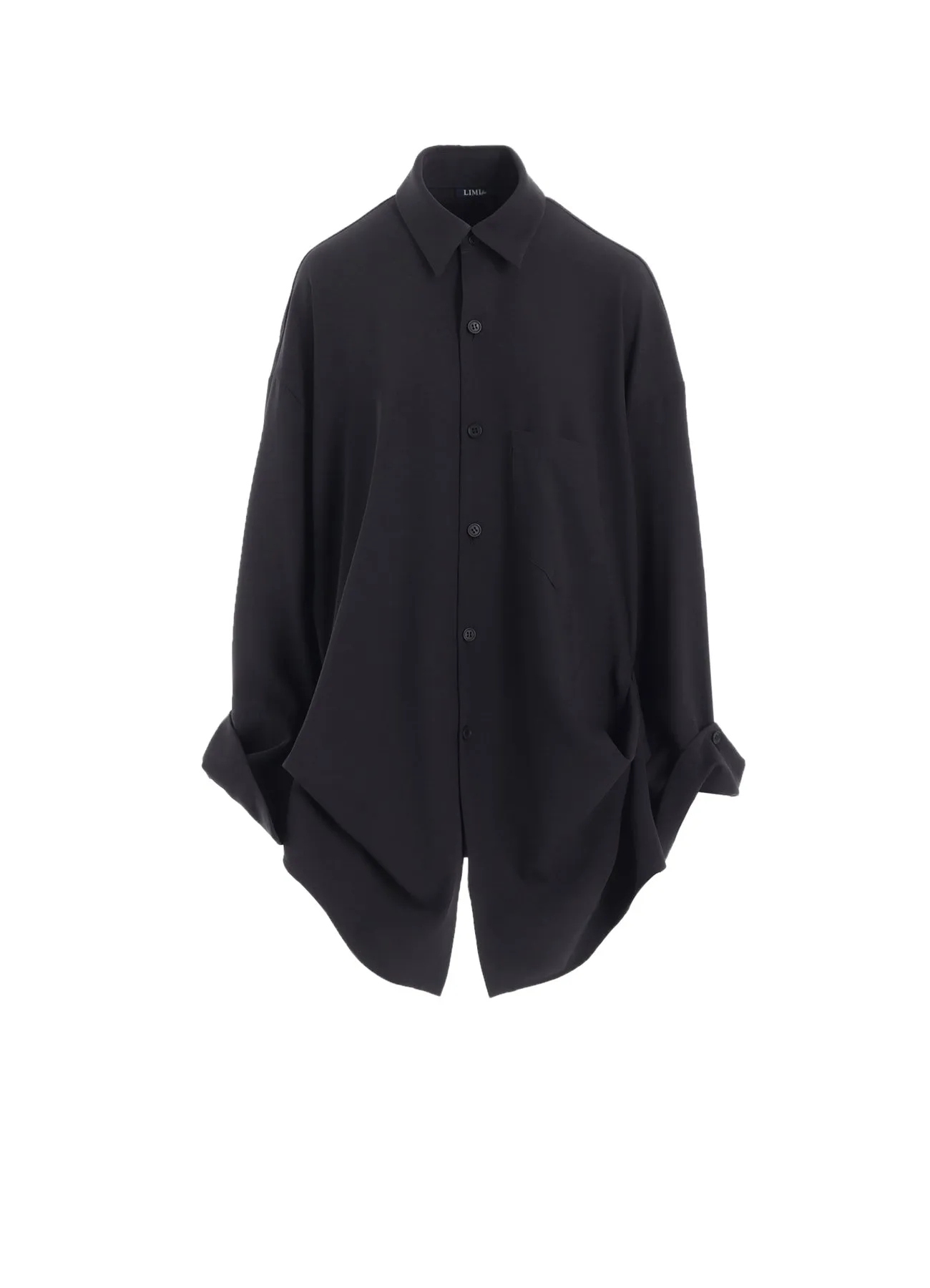 DOUBLE SATIN DRAPE SLEEVE DRESS B sold by Yohji Yamamoto