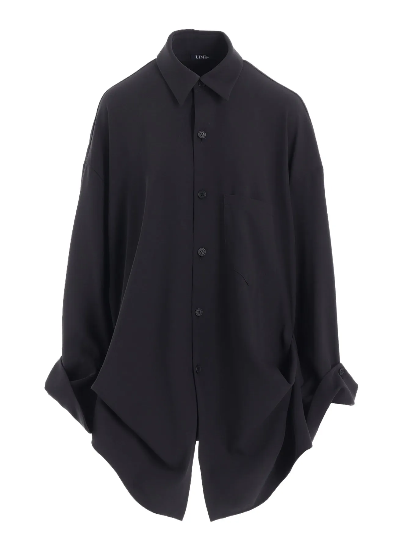 DOUBLE SATIN DRAPE SLEEVE DRESS B sold by Yohji Yamamoto product image thumbnail 2