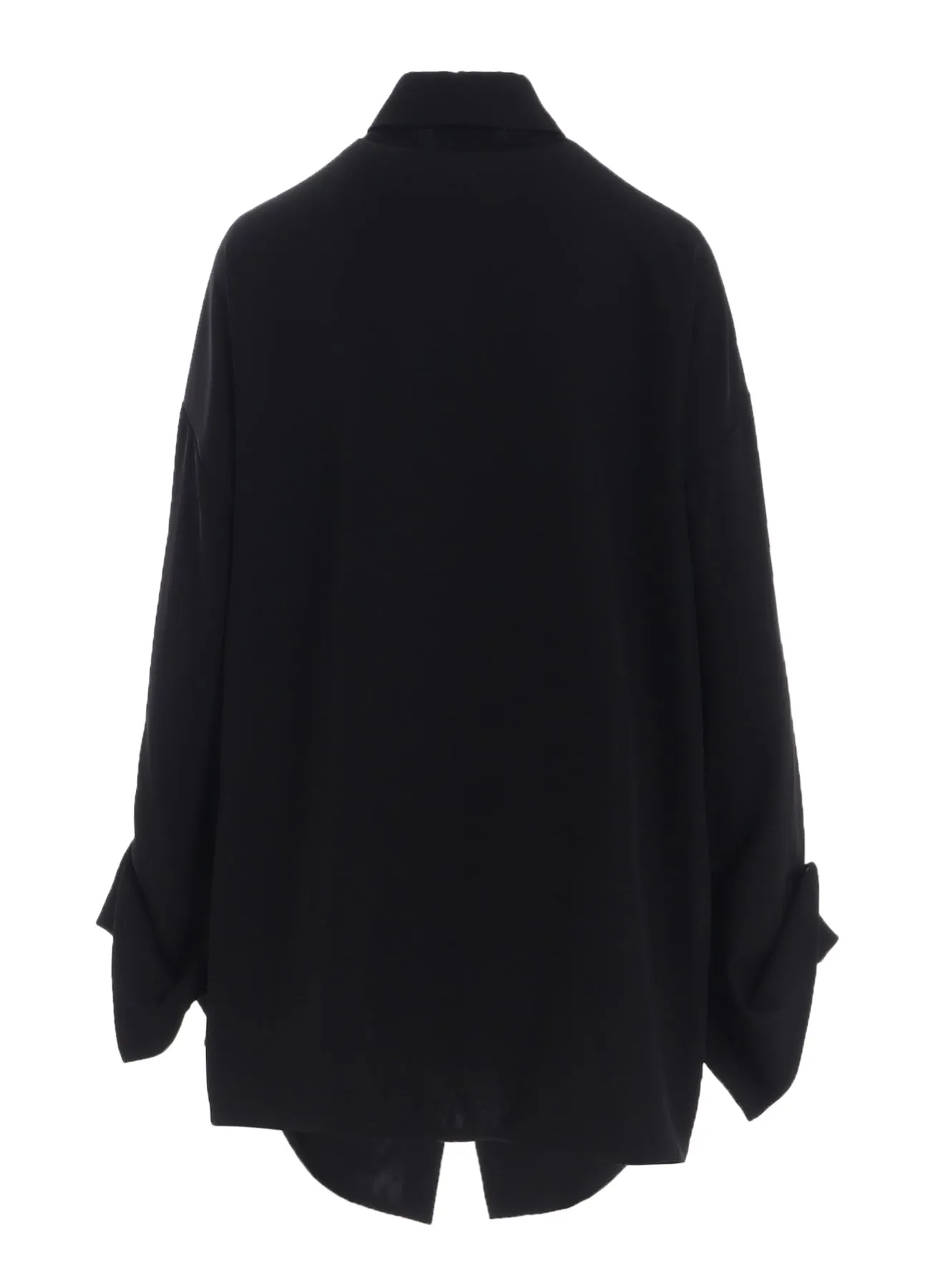 DOUBLE SATIN DRAPE SLEEVE DRESS A sold by Yohji Yamamoto product image thumbnail 4