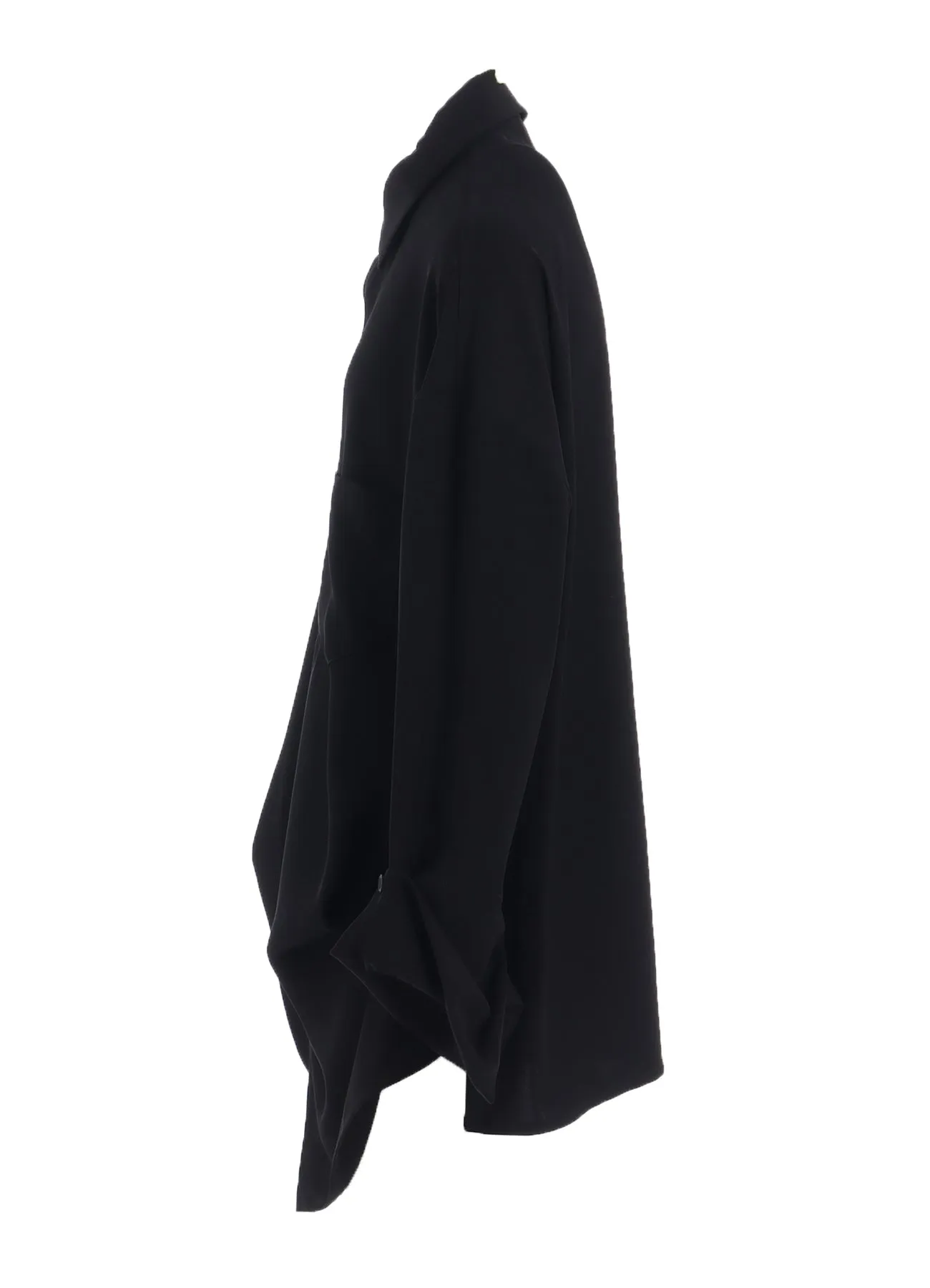 DOUBLE SATIN DRAPE SLEEVE DRESS A sold by Yohji Yamamoto product image thumbnail 3