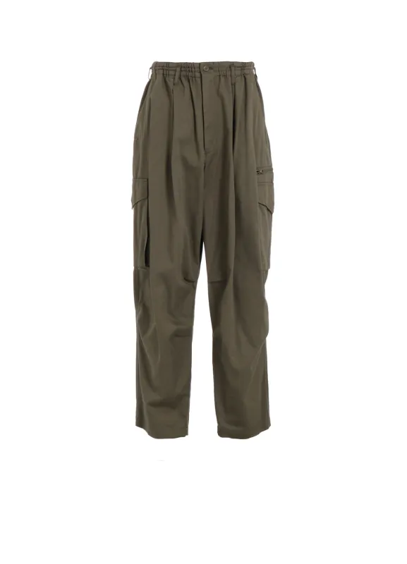 COTTON TWILL KNEE TUCK CARGO PANTS sold by Yohji Yamamoto