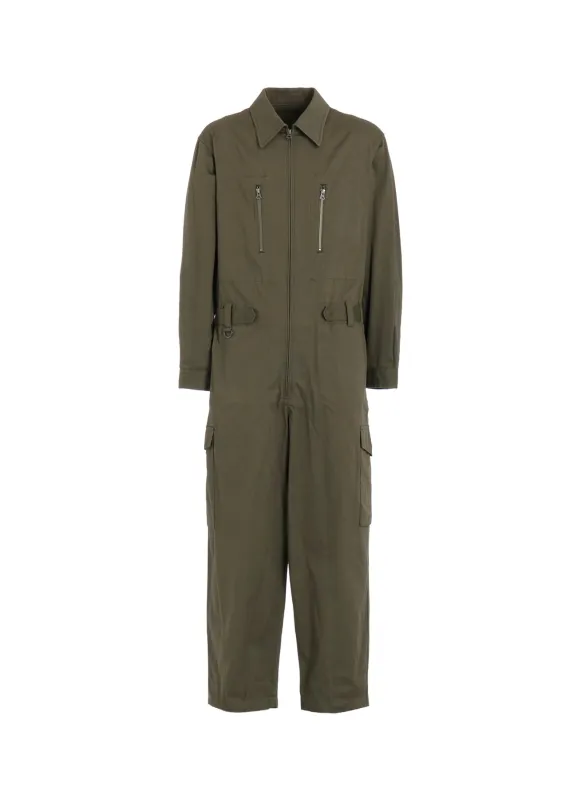 COTTON TWILL 6-POCKET ZIP-UP JUMPSUIT sold by Yohji Yamamoto
