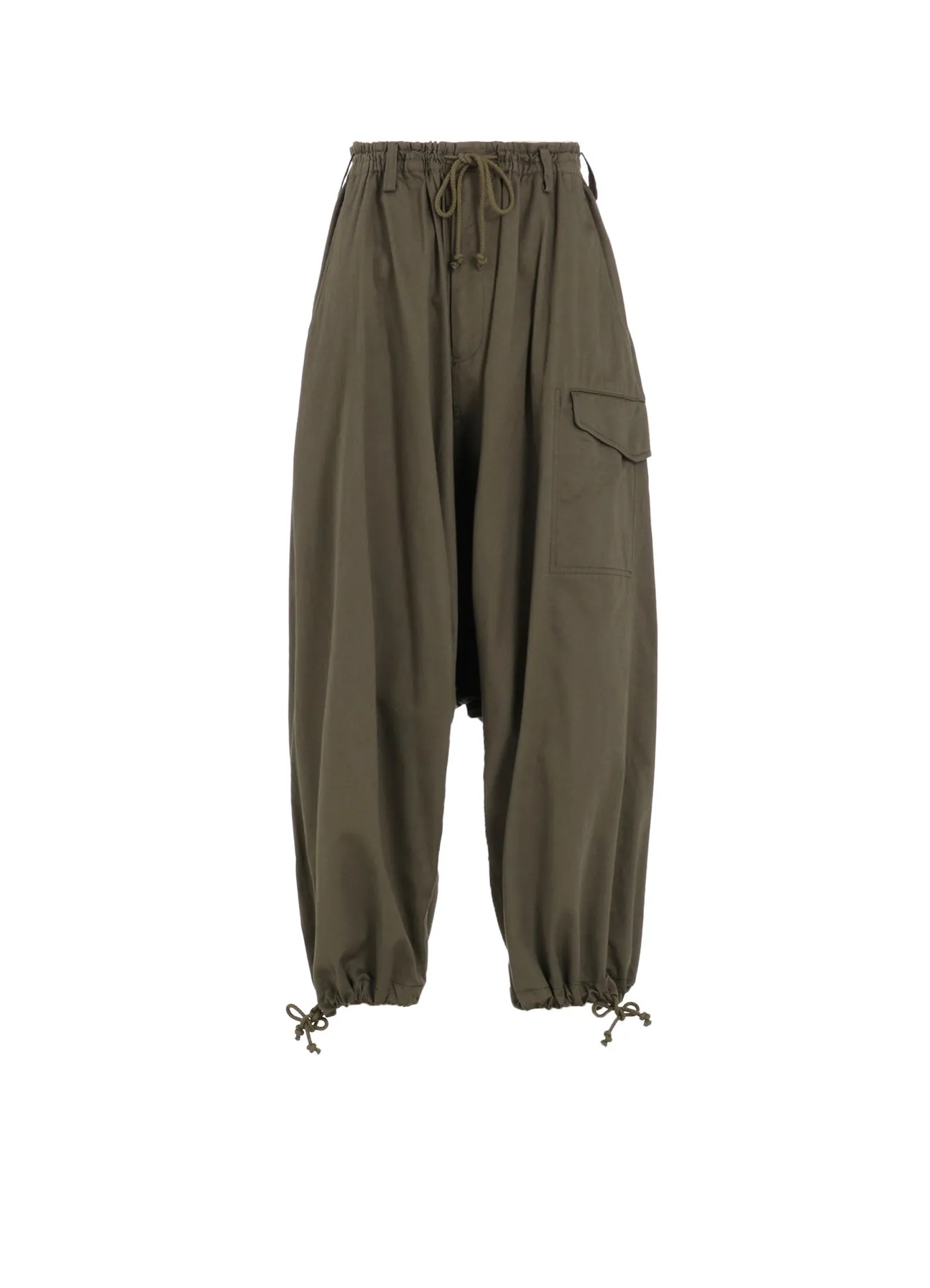 COTTON TWILL WIDE SAROUEL PANTS sold by Yohji Yamamoto