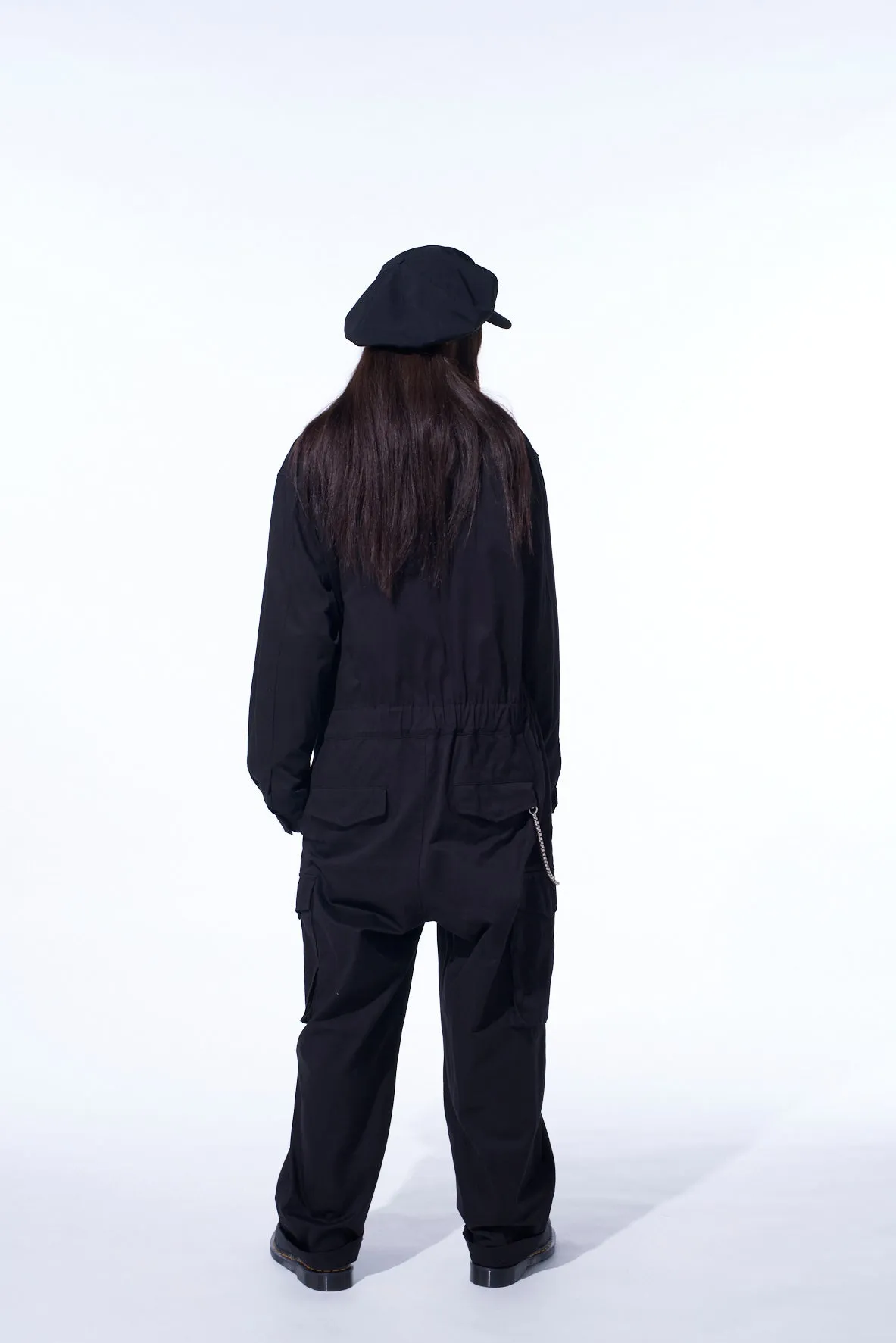 COTTON TWILL 6-POCKET ZIP-UP JUMPSUIT sold by Yohji Yamamoto product image thumbnail 4