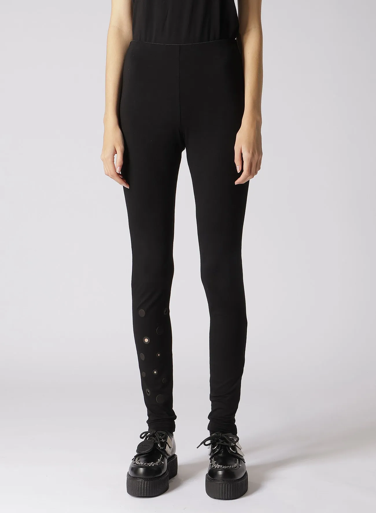 LEATHER DOT JERSEY LEGGINGS sold by Yohji Yamamoto product image thumbnail 4