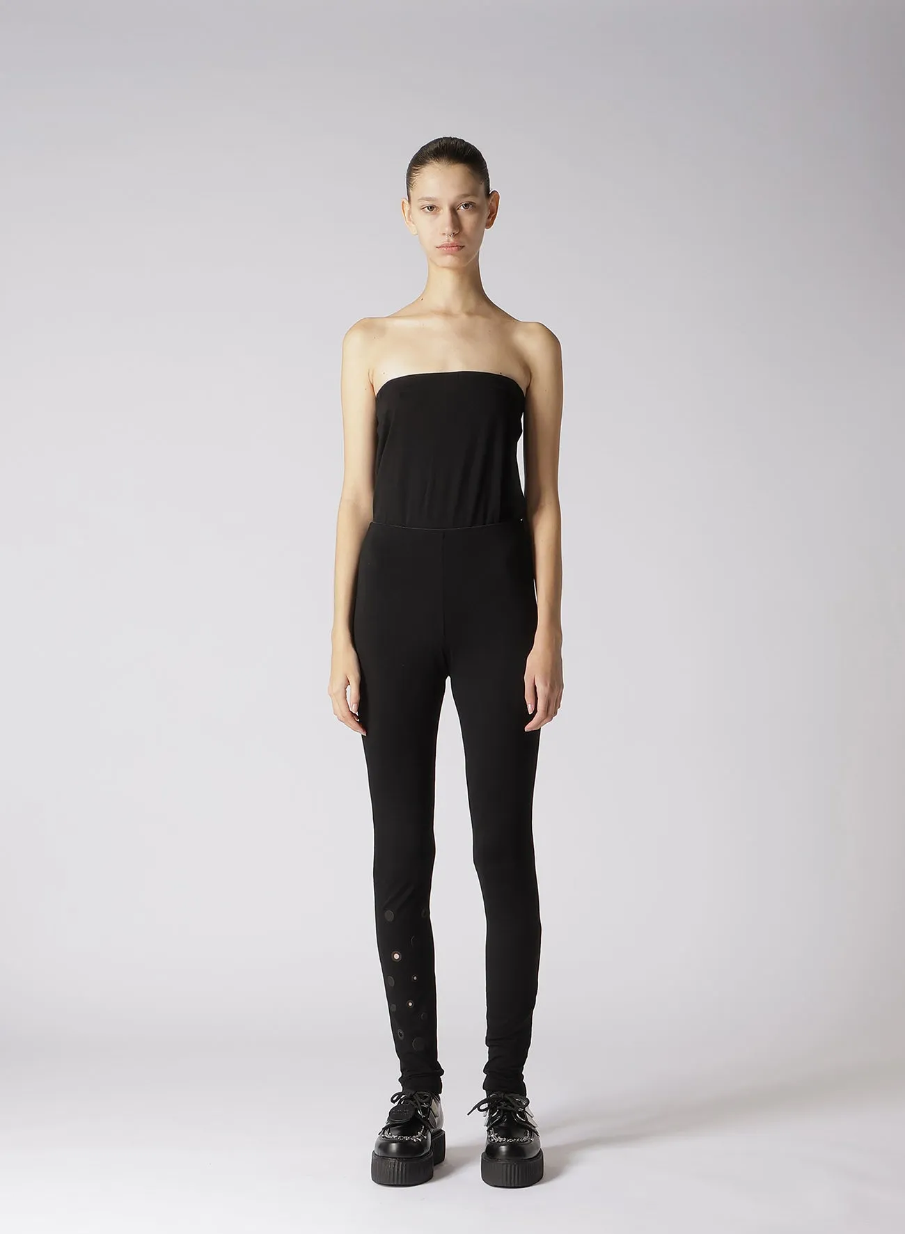LEATHER DOT JERSEY LEGGINGS sold by Yohji Yamamoto product image thumbnail 5