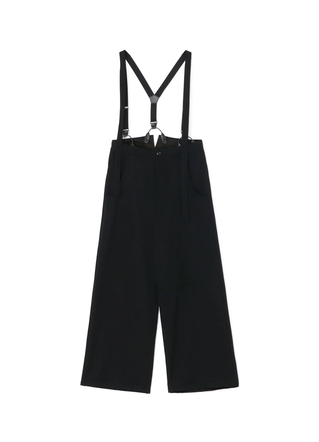 WOOL GABARDINE SUSPENDERS PANTS sold by Yohji Yamamoto