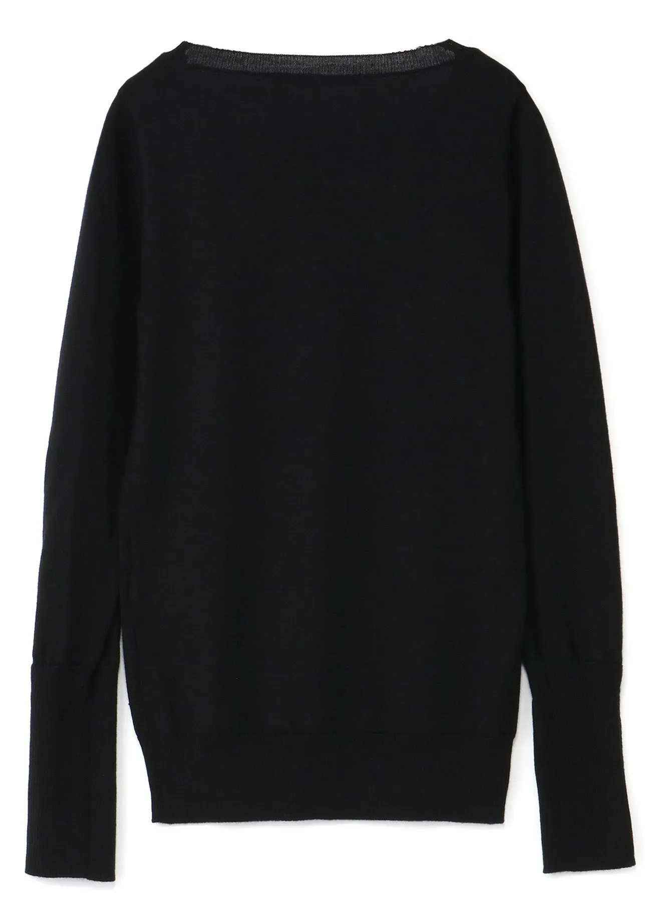 STANDARD SOFT WOOL WASHABLE PLAIN STITCH SIDE SWEATER sold by Yohji Yamamoto product image thumbnail 3