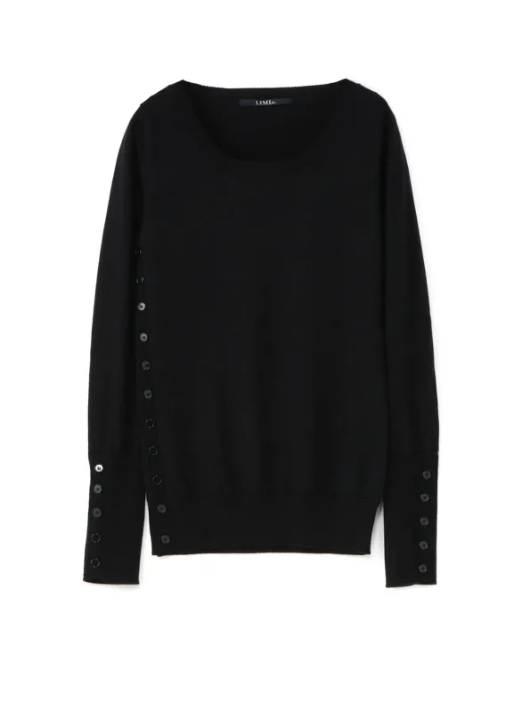 STANDARD SOFT WOOL WASHABLE PLAIN STITCH SIDE SWEATER sold by Yohji Yamamoto