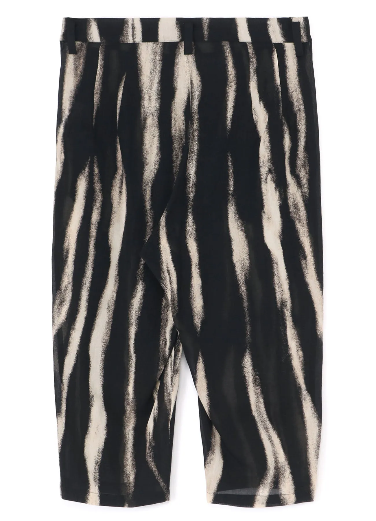 BLEACHED STRIPE SHORT LENGTH PLEATED PANTS sold by Yohji Yamamoto product image thumbnail 3