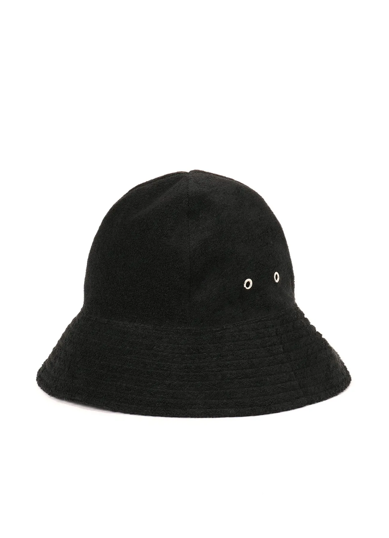 BLENDED LINEN PILE FLAT HAT WITH ATTACHED LOGO TOWEL sold by Yohji Yamamoto