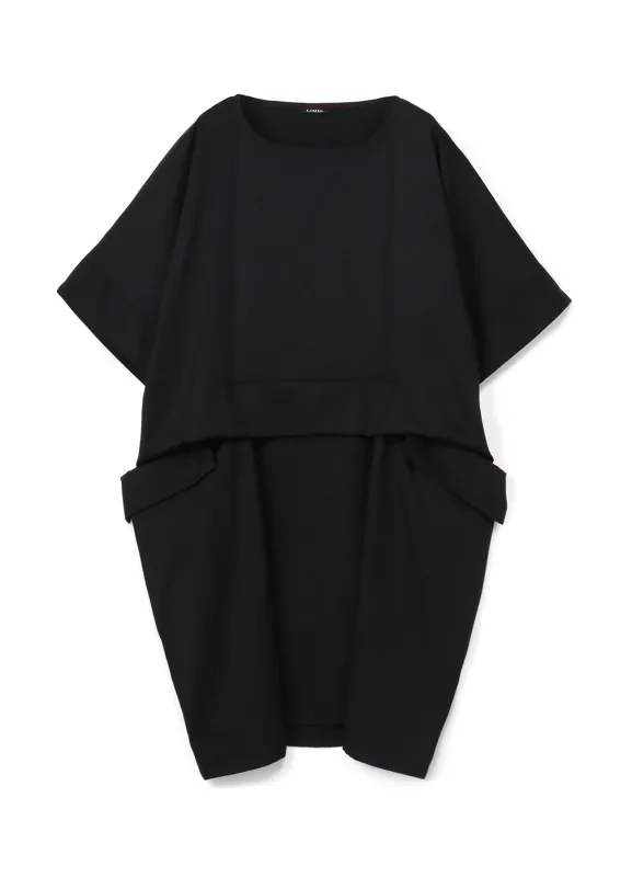 STANDARD WOOL GABARDINE DROPPED POCKET DRESS sold by Yohji Yamamoto