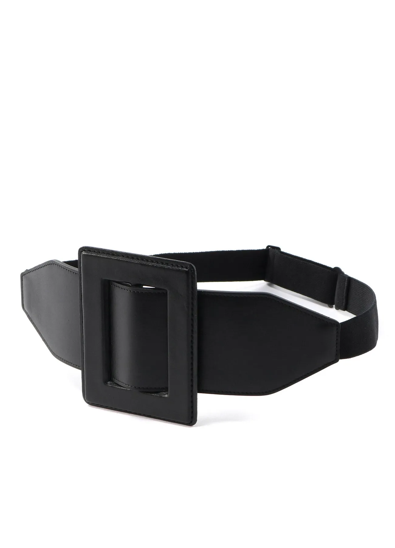 OILED SMOOTH LEATHER BUCKLE BELT sold by Yohji Yamamoto