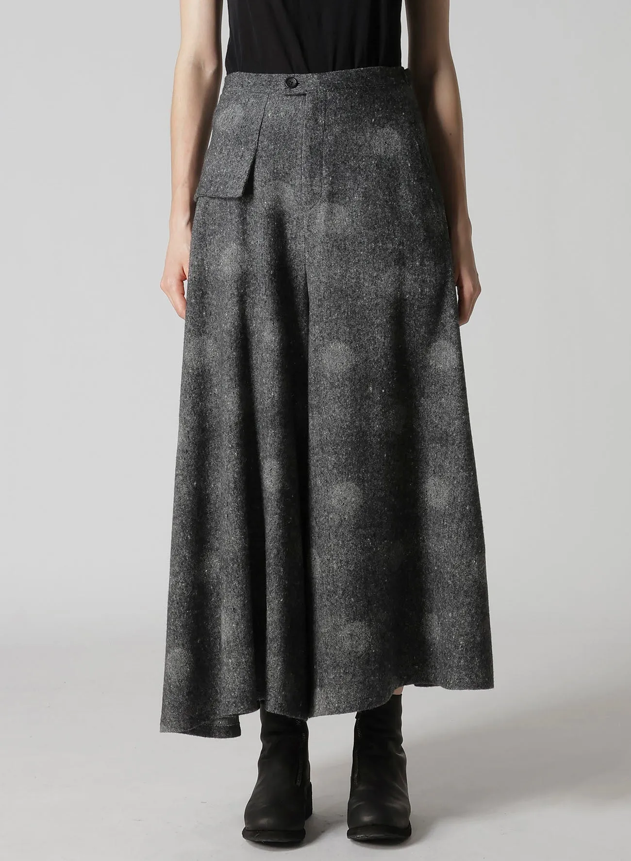WOOL SHADOW DOT FLARE PANTS sold by Yohji Yamamoto product image thumbnail 2